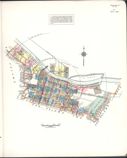 Savannah Georgia 1955 V1 - Fire Insurance Index - Old Map Reprint