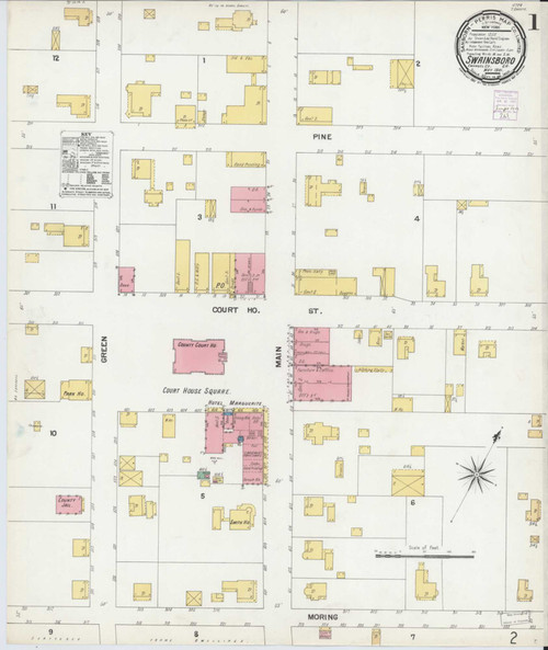 Swainsboro Georgia 1901 - Fire Insurance Index - Old Map Reprint