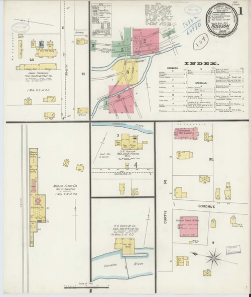Addison New York 1898 - Fire Insurance Index - Old Map Reprint