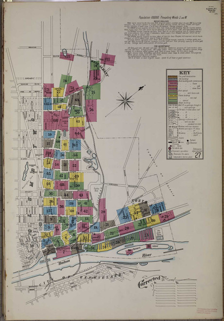 Albany New York 1908 V1 - Fire Insurance Index - Old Map Reprint