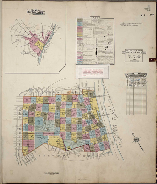 Albany New York 1950 V1 - Fire Insurance Index - Old Map Reprint