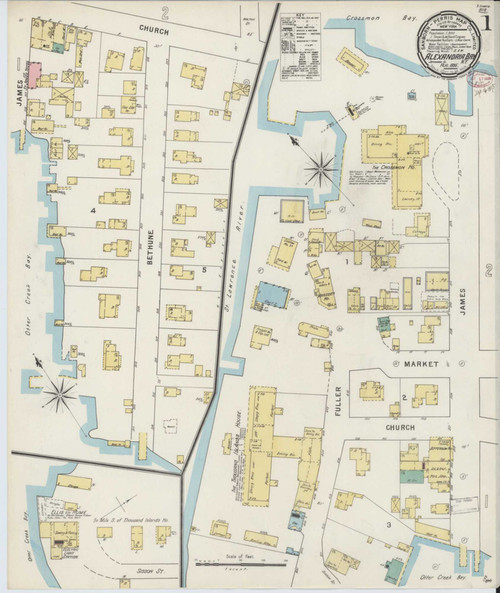 Alexandria Bay New York 1895 - Fire Insurance Index - Old Map Reprint