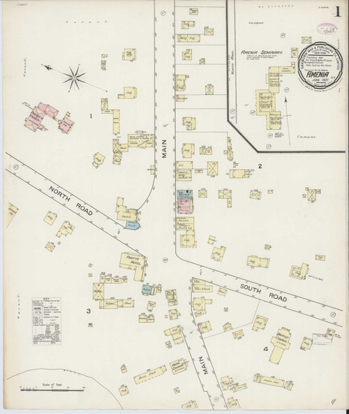 Amenia New York 1887 - Fire Insurance Index - Old Map Reprint