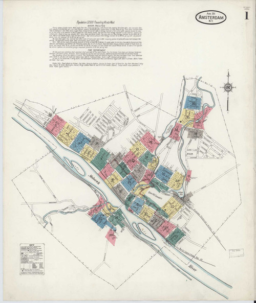Amsterdam New York 1911 - Fire Insurance Index - Old Map Reprint