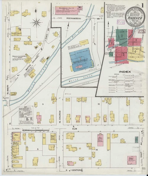 Andover New York 1909 - Fire Insurance Index - Old Map Reprint