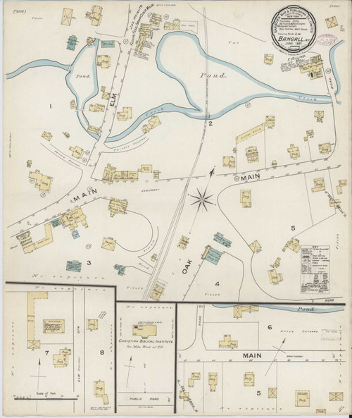 Bangall New York 1887 - Fire Insurance Index - Old Map Reprint