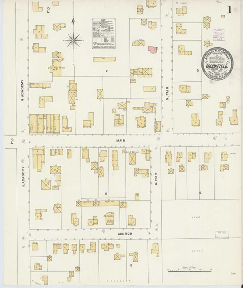 Brookfield New York 1905 - Fire Insurance Index - Old Map Reprint