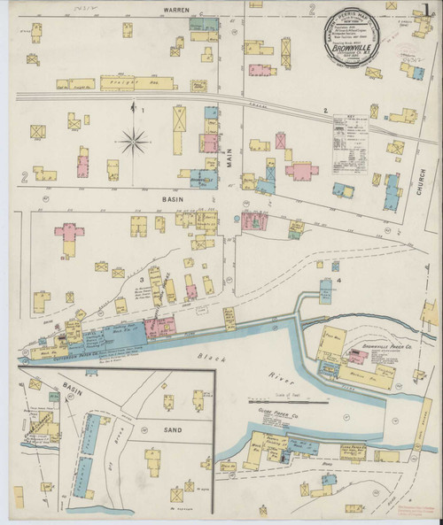 Brownville New York 1895 - Fire Insurance Index - Old Map Reprint