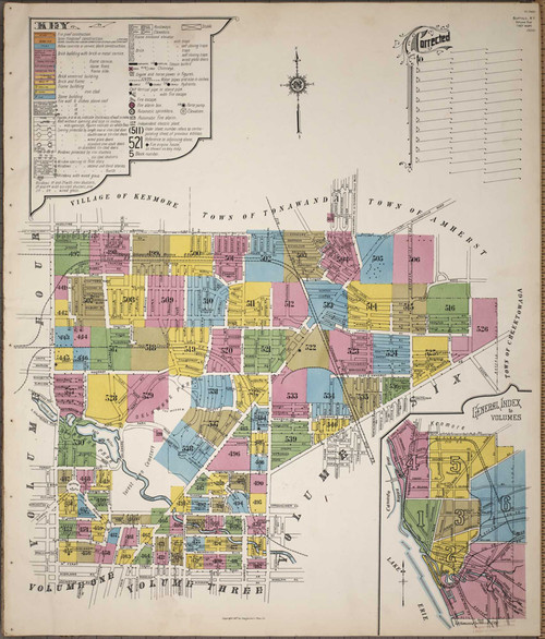 Buffalo New York 1916 V5 - Fire Insurance Index - Old Map Reprint
