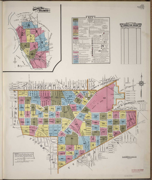 Buffalo New York 1935 V9 - Fire Insurance Index - Old Map Reprint