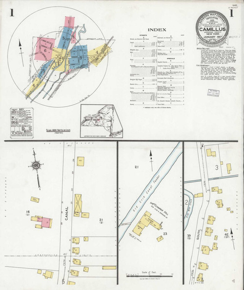 Camillus New York 1927 - Fire Insurance Index - Old Map Reprint