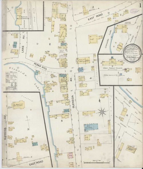 Carmel New York 1887 - Fire Insurance Index - Old Map Reprint