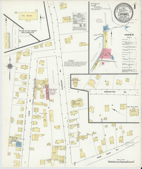 Carmel New York 1910 - Fire Insurance Index - Old Map Reprint