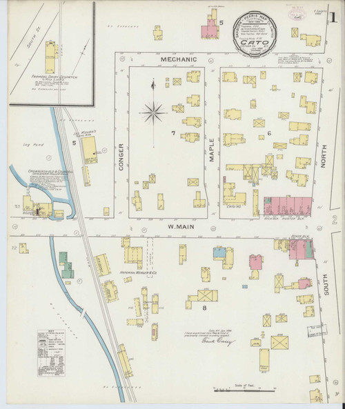 Cato New York 1894 - Fire Insurance Index - Old Map Reprint