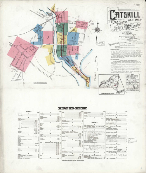 Catskill New York 1923 - Fire Insurance Index - Old Map Reprint