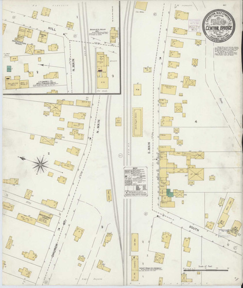 Central Bridge New York 1904 - Fire Insurance Index - Old Map Reprint