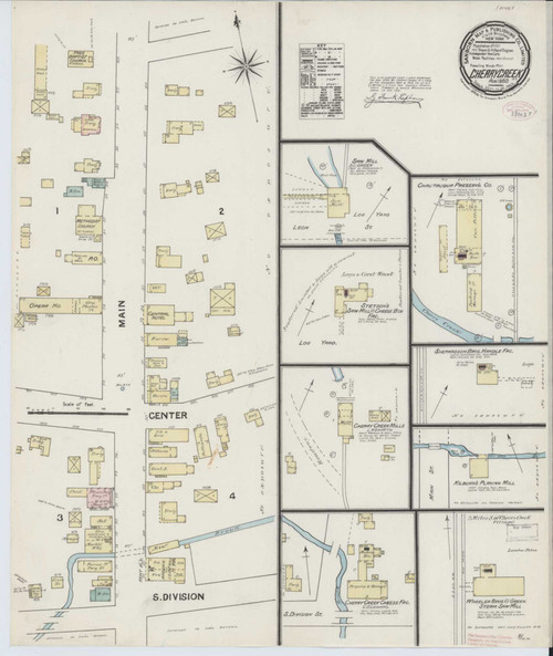 Cherry Creek New York 1888 - Fire Insurance Index - Old Map Reprint