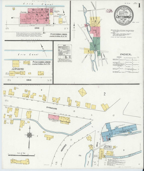 Chittenango New York 1911 - Fire Insurance Index - Old Map Reprint