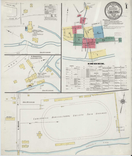 Cobleskill New York 1909 - Fire Insurance Index - Old Map Reprint
