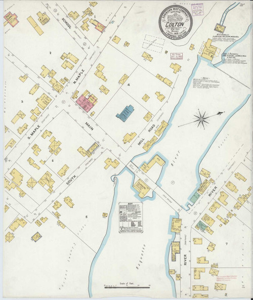 Colton New York 1905 - Fire Insurance Index - Old Map Reprint