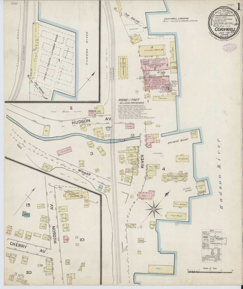 Cornwall New York 1887 - Fire Insurance Index - Old Map Reprint