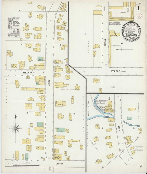Croghan New York 1895 - Fire Insurance Index - Old Map Reprint