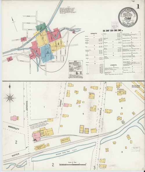 Cuba New York 1904 - Fire Insurance Index - Old Map Reprint