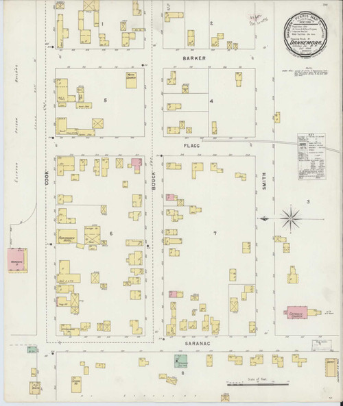Dannemora New York 1896 - Fire Insurance Index - Old Map Reprint