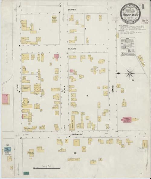 Dannemora New York 1909 - Fire Insurance Index - Old Map Reprint