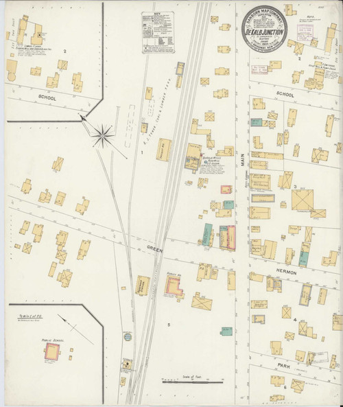 De Kalb Junction New York 1906 - Fire Insurance Index - Old Map Reprint