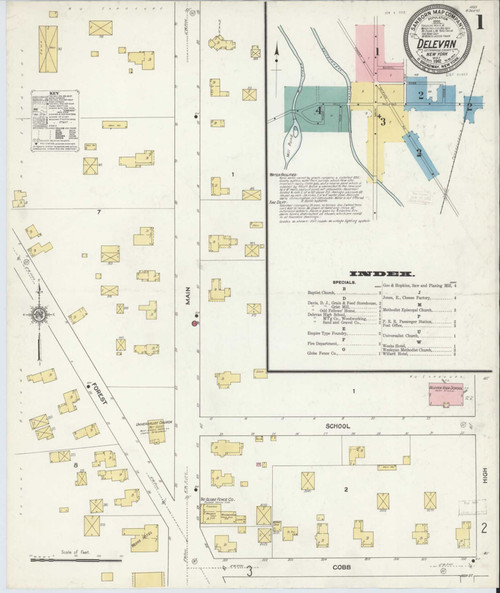 Delevan New York 1912 - Fire Insurance Index - Old Map Reprint
