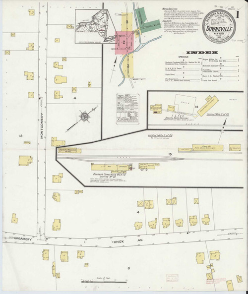 Downsville New York 1915 - Fire Insurance Index - Old Map Reprint
