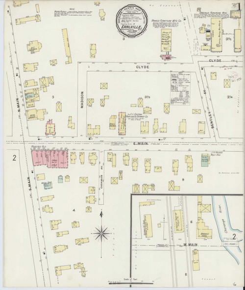 Earlville New York 1896 - Fire Insurance Index - Old Map Reprint