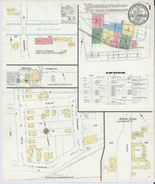 East Syracuse New York 1911 - Fire Insurance Index - Old Map Reprint