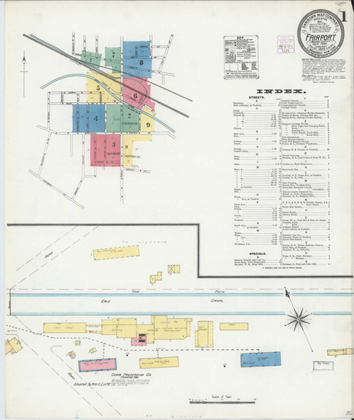 Fairport New York 1905 - Fire Insurance Index - Old Map Reprint