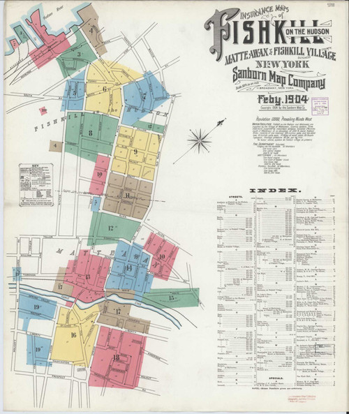 Fishkill-On-The-Hudson New York 1904 - Fire Insurance Index - Old Map Reprint