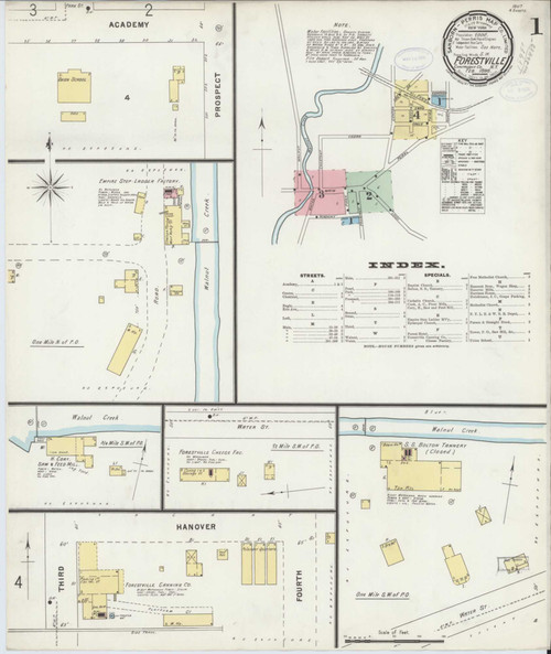 Forestville New York 1898 - Fire Insurance Index - Old Map Reprint