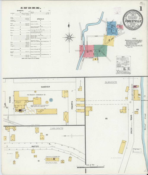 Forestville New York 1906 - Fire Insurance Index - Old Map Reprint