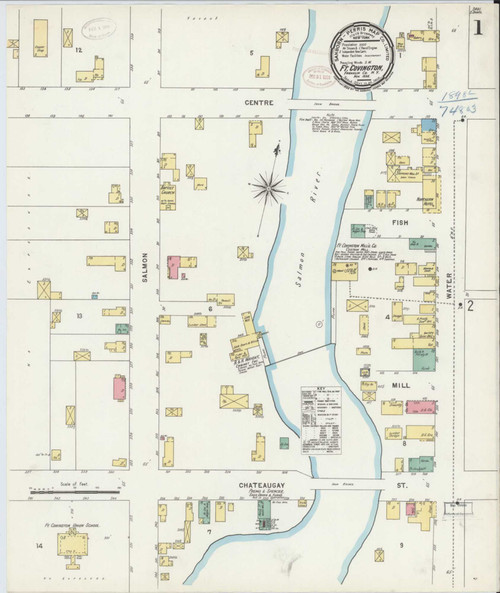 Fort Covington New York 1898 - Fire Insurance Index - Old Map Reprint