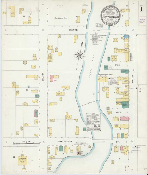 Fort Covington New York 1903 - Fire Insurance Index - Old Map Reprint