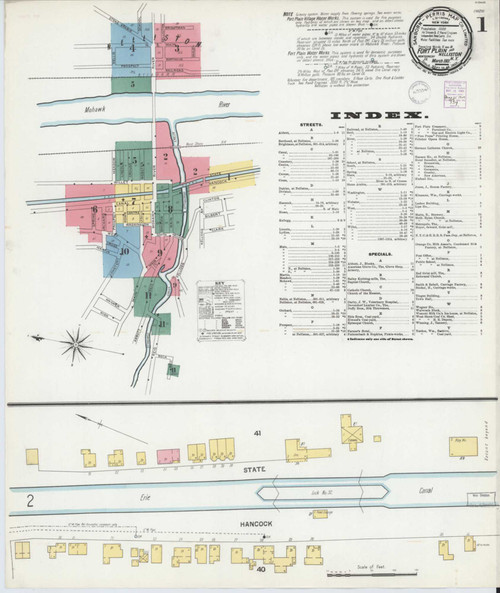 Fort Plain New York 1901 - Fire Insurance Index - Old Map Reprint