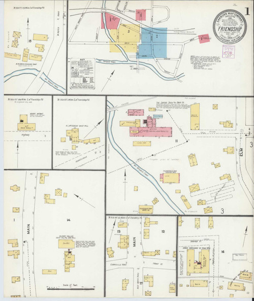 Friendship New York 1904 - Fire Insurance Index - Old Map Reprint
