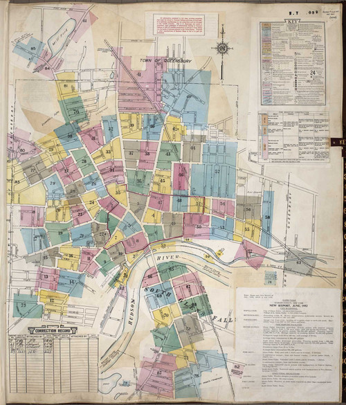 Glens Falls New York 1961 - Fire Insurance Index - Old Map Reprint
