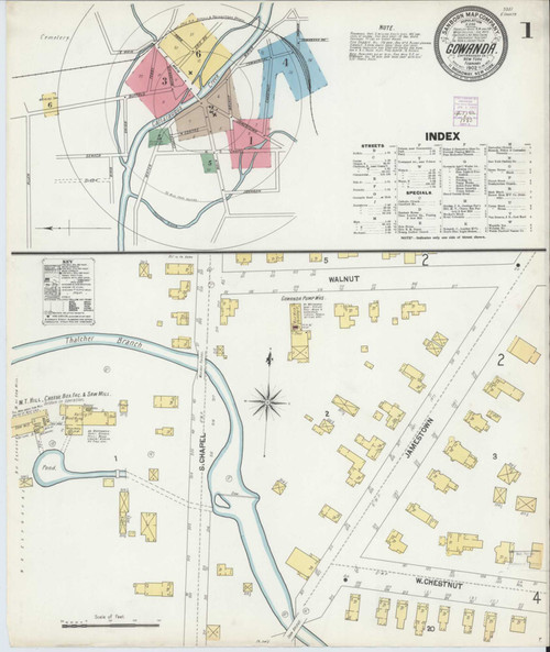 Gowanda New York 1902 - Fire Insurance Index - Old Map Reprint
