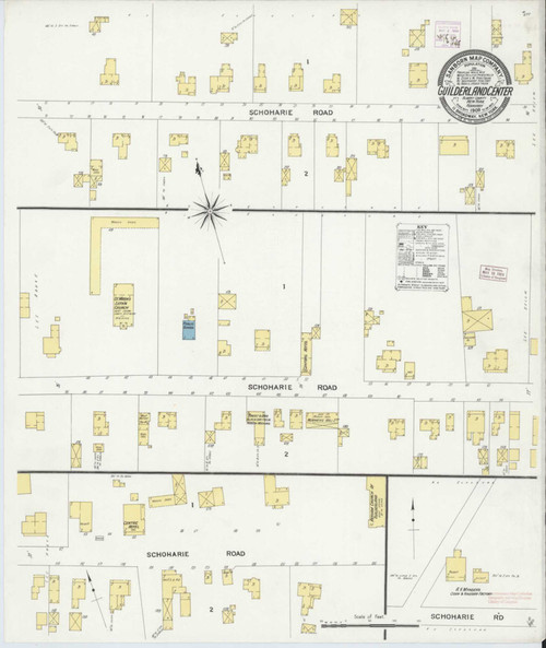 Guilderland Center New York 1909 - Fire Insurance Index - Old Map Reprint