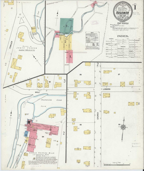 Hagaman New York 1911 - Fire Insurance Index - Old Map Reprint