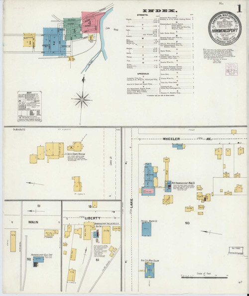 Hammondsport New York 1905 - Fire Insurance Index - Old Map Reprint