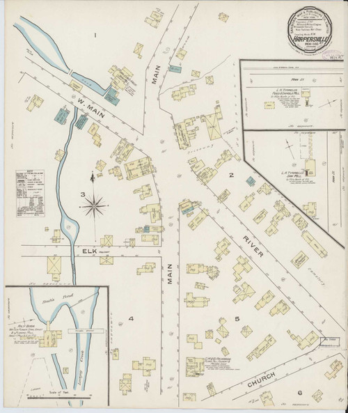 Harpursville New York 1886 - Fire Insurance Index - Old Map Reprint