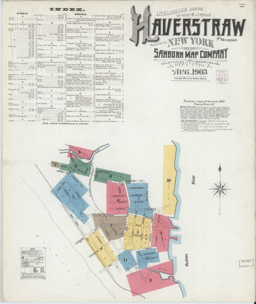 Haverstraw New York 1903 - Fire Insurance Index - Old Map Reprint