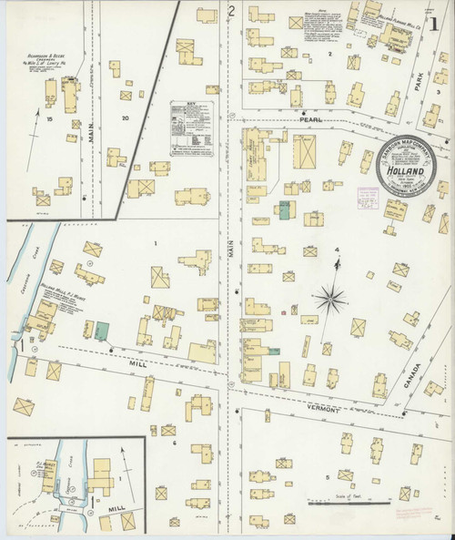 Holland New York 1905 - Fire Insurance Index - Old Map Reprint